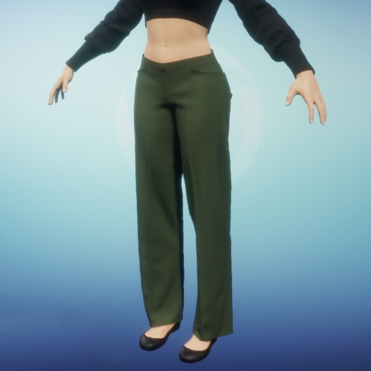 Womens Dress Slacks - Olive