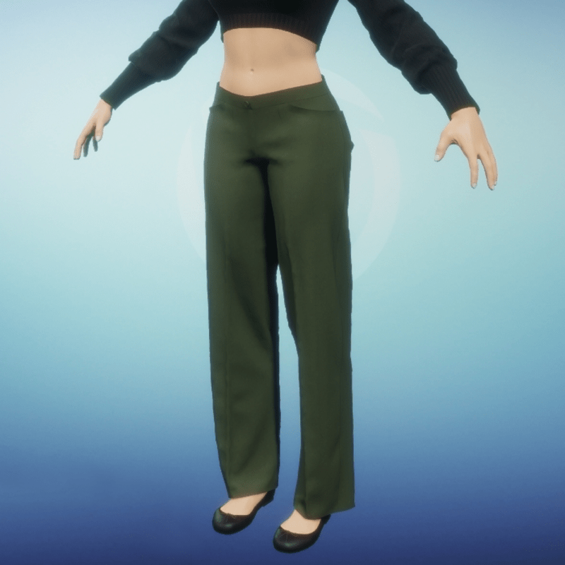 Womens Dress Slacks - Olive