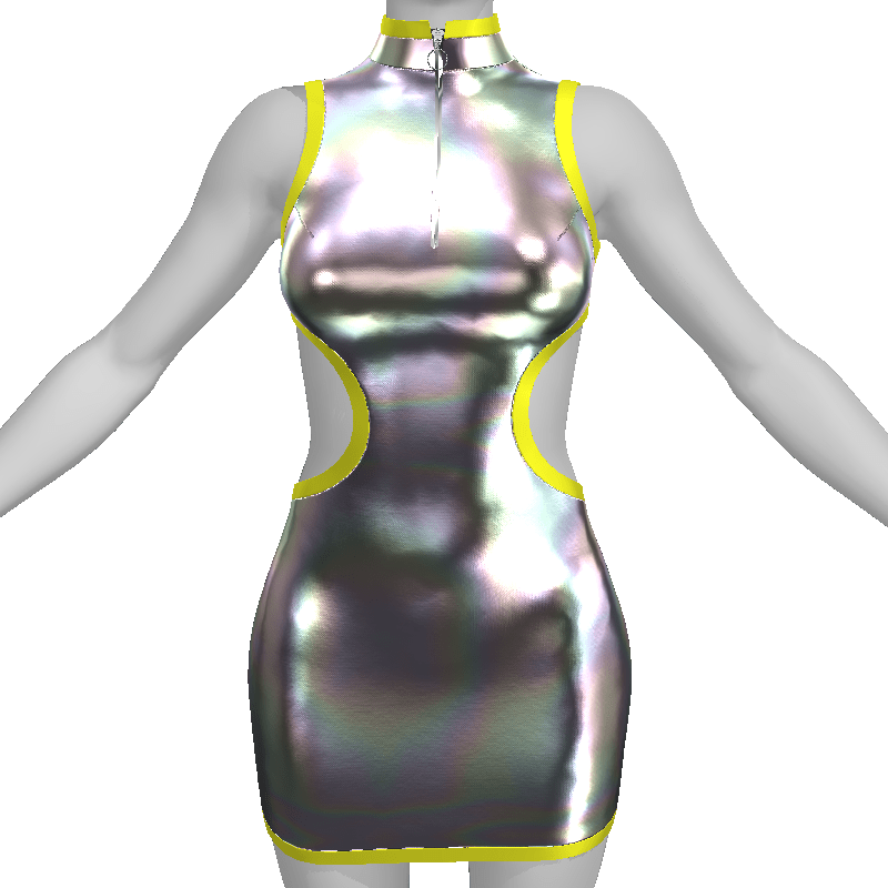 AV2 - Hologram Dress with Neon Emissive Trim