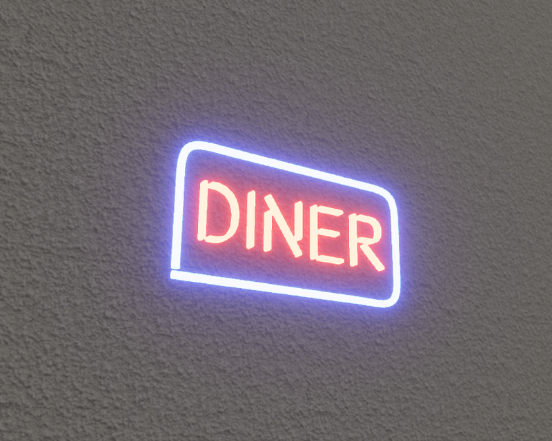 neon diner sign