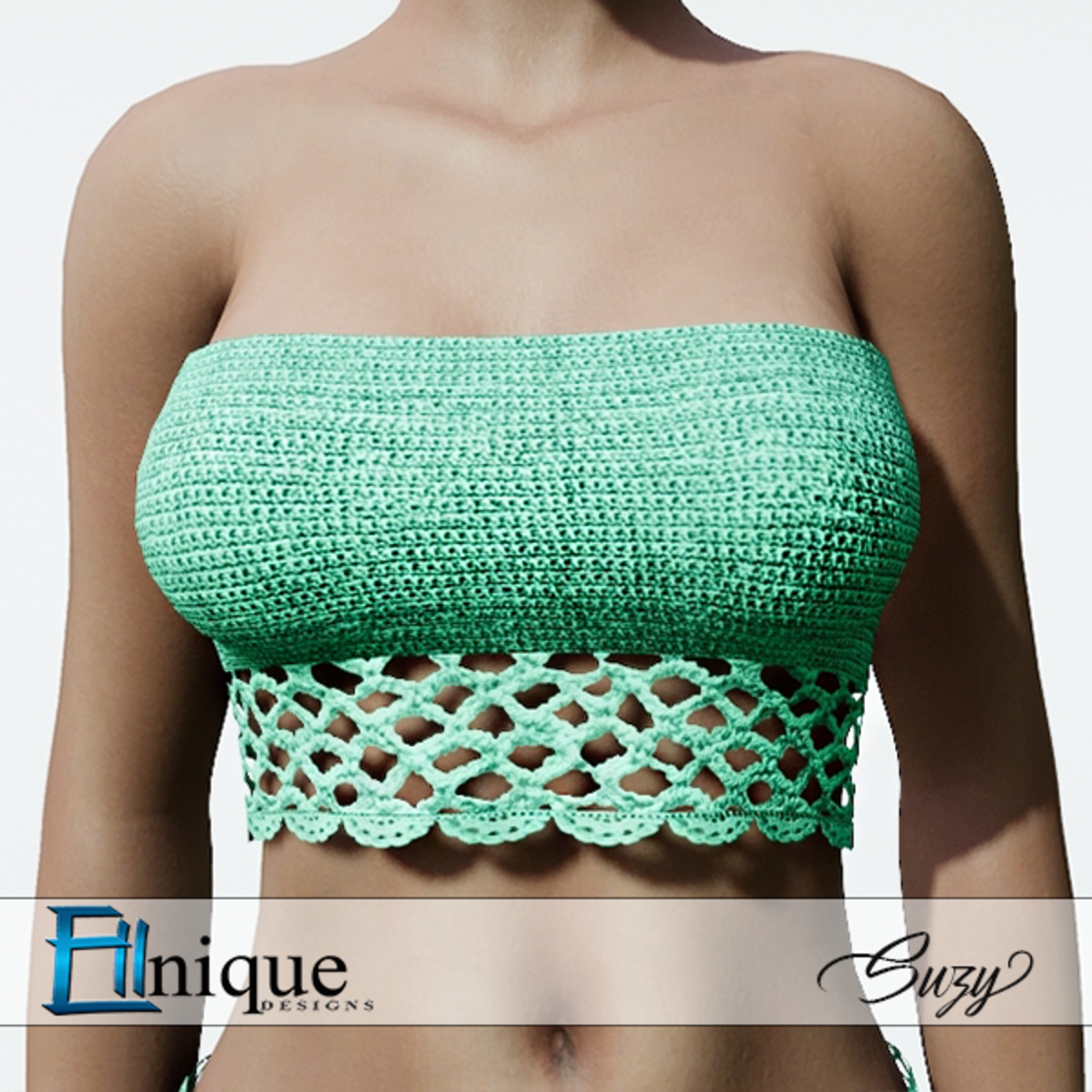 Suzy Teal Top Crochet