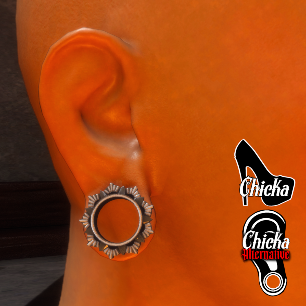 Mandala Antique silver gauge (CHICKA ALTERNATIVE AVATARS)