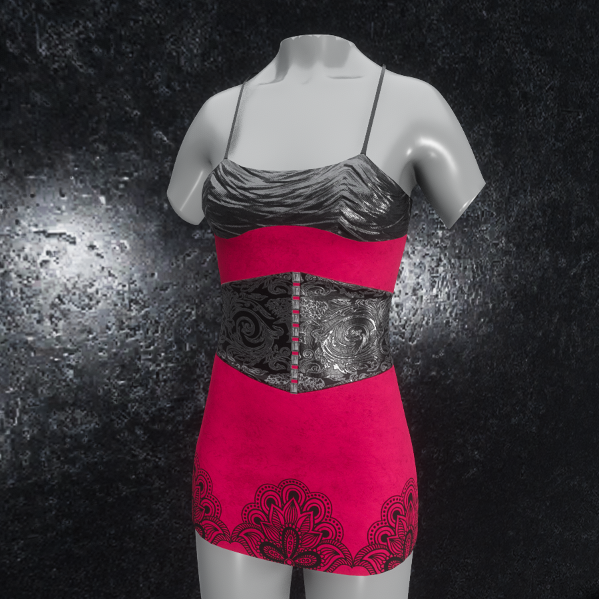 Dress Metallic Ornament pink