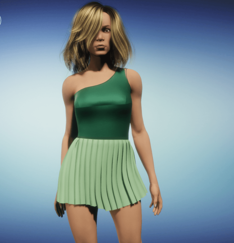 dancer's dress-- green