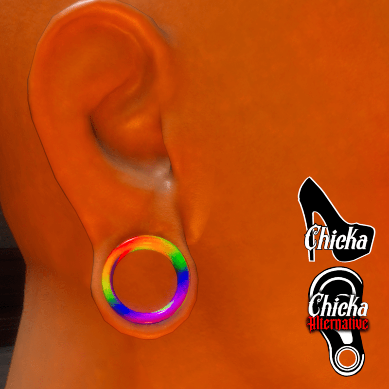 Gauge earring "Rainbow" (CHICKA ALTERNATIVE AVATARS)