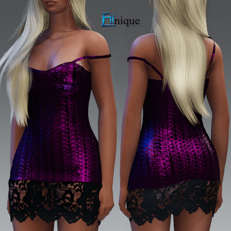 Julia Purple Sequin/Lace dress