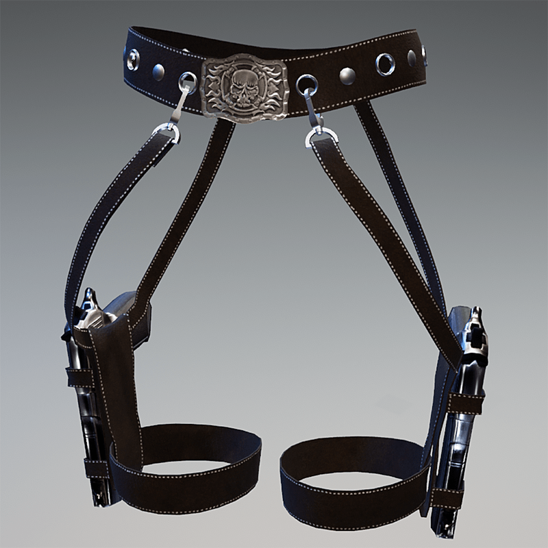 TKA Thigh holster and guns Brown for women