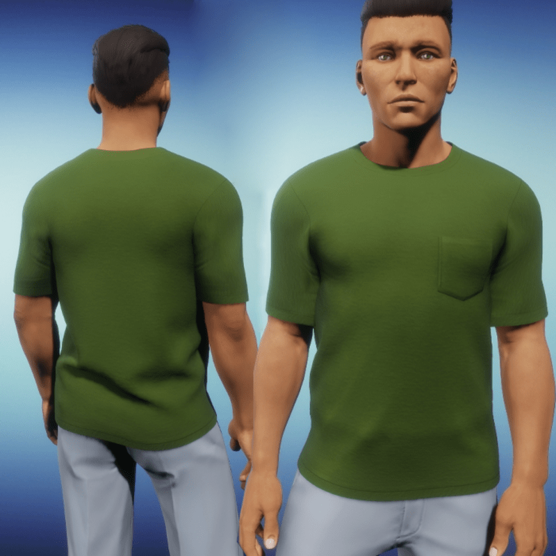 Mens One Pocket Tee - Green