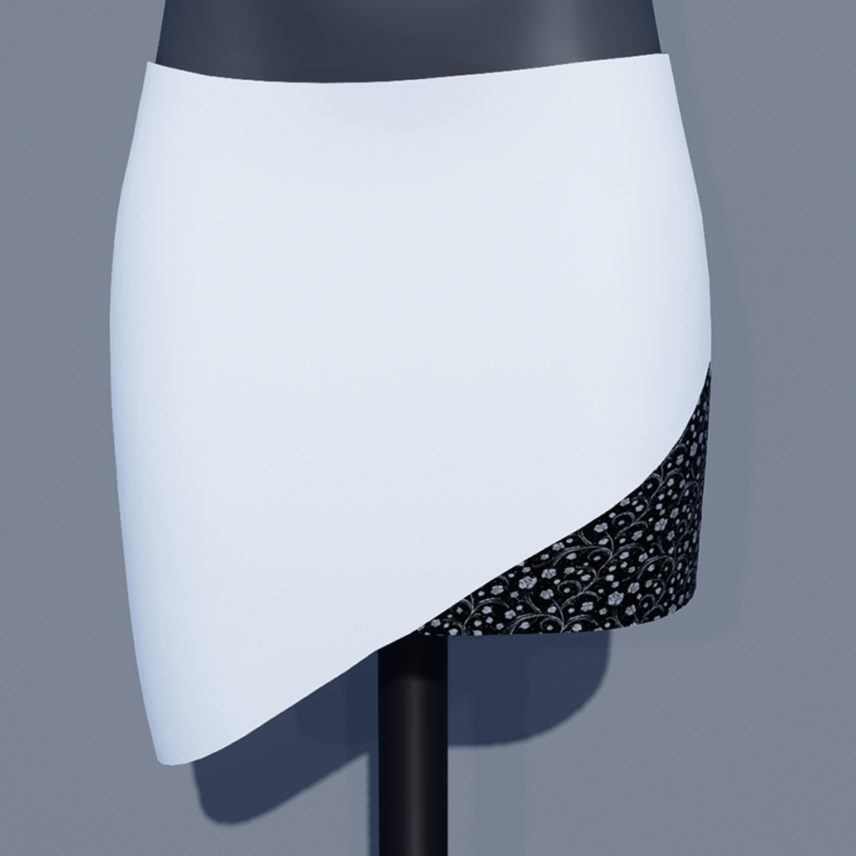 Wrap Over Skirt - Black and White