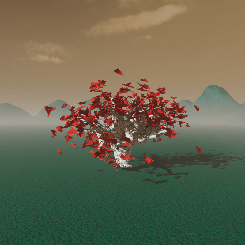 Alien Bush 1 Red Leaves