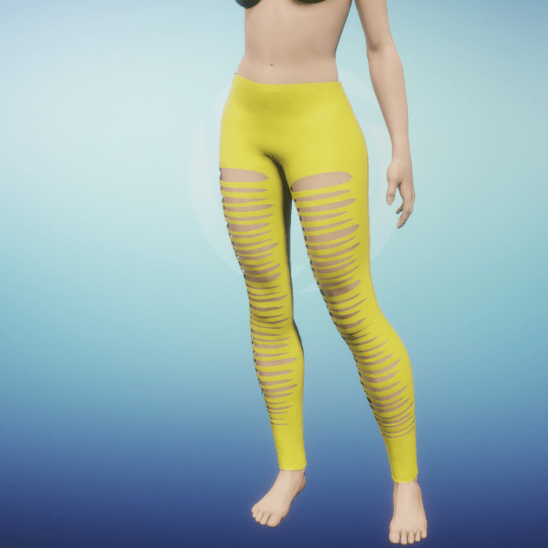 leggins with holes yellow