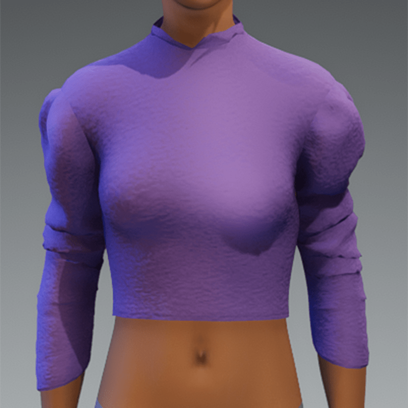Lavender puff sleeve top