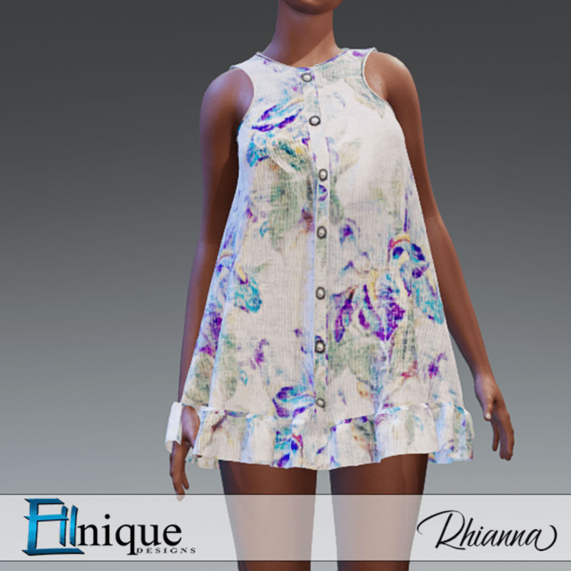 Rhianna Violet Floral Trapeze Dress
