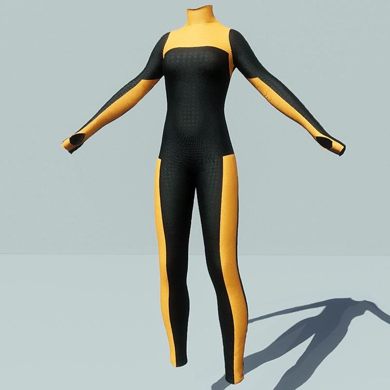 TKA Black and orange grid leather jumpsuit