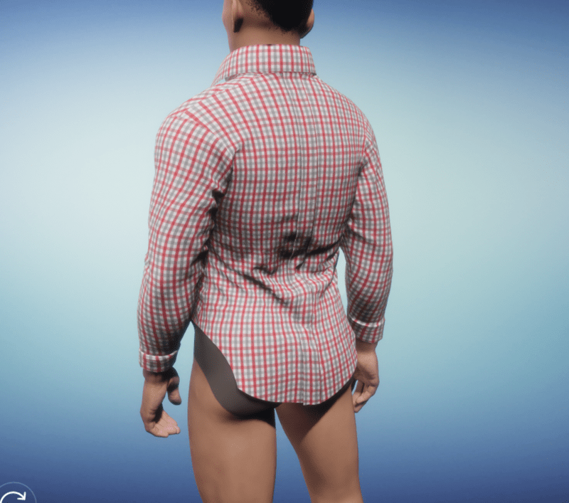 red and gray tattersall shirt