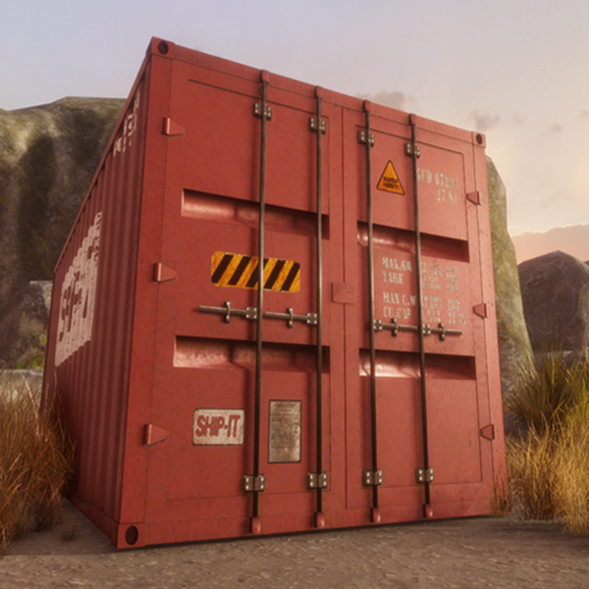 Shipping Container (Red)