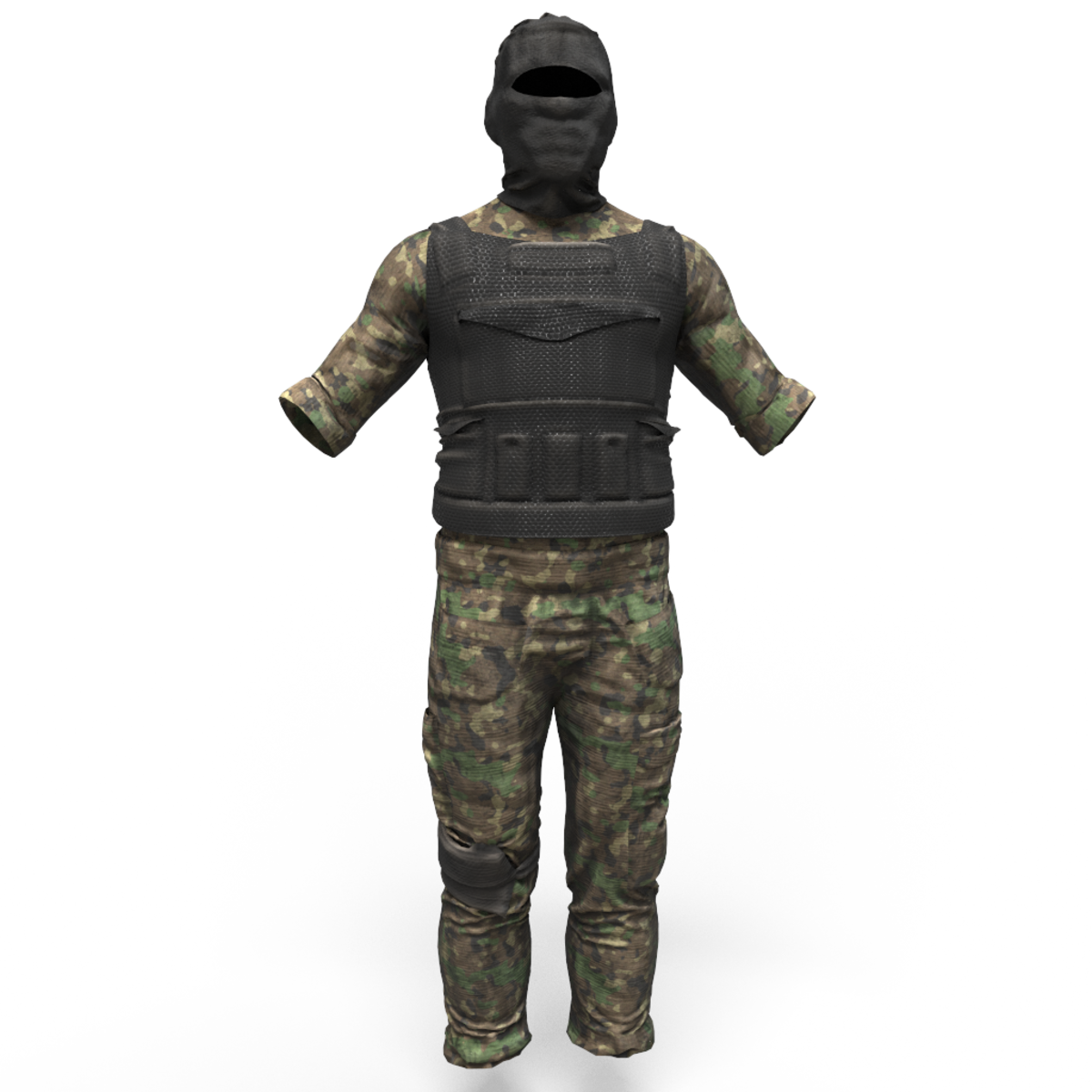 Military Uniform Woodland camo male