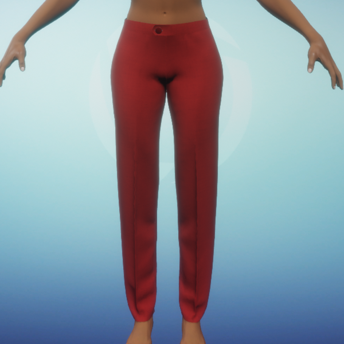 Straight Leg Pants - Red Tweed