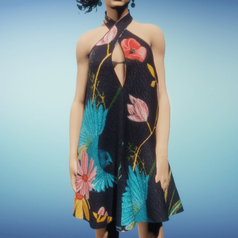 Draped Wrap Dress - Bluebird