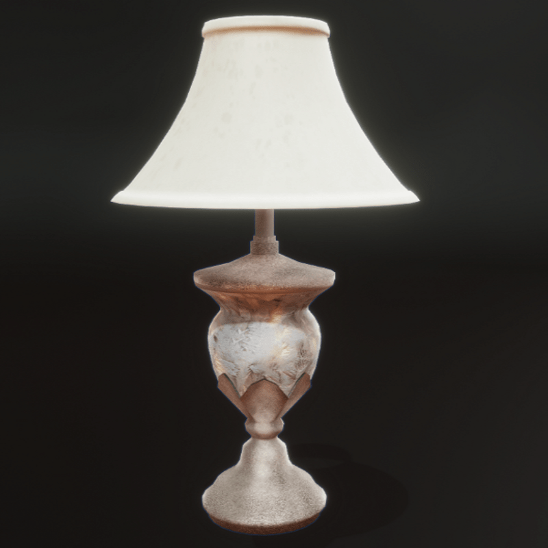 Attic Lamp with Bulb and Light Source