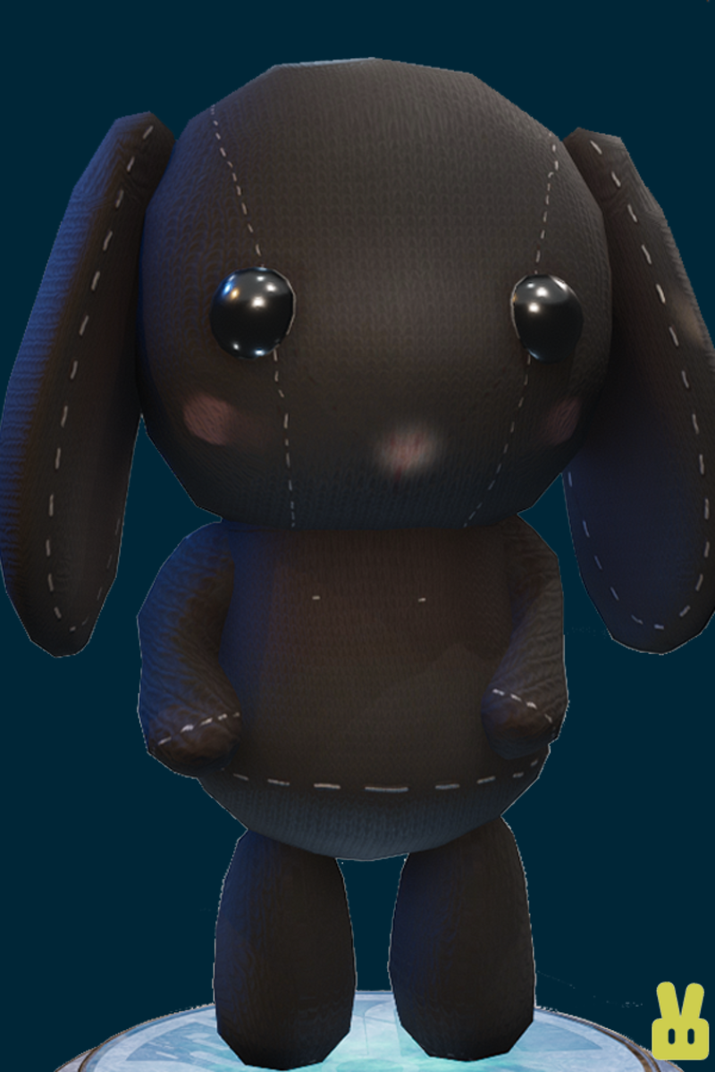bunny mascot - black