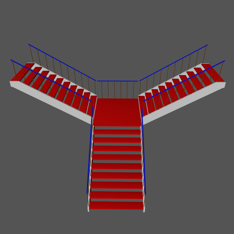 staircase Y shape