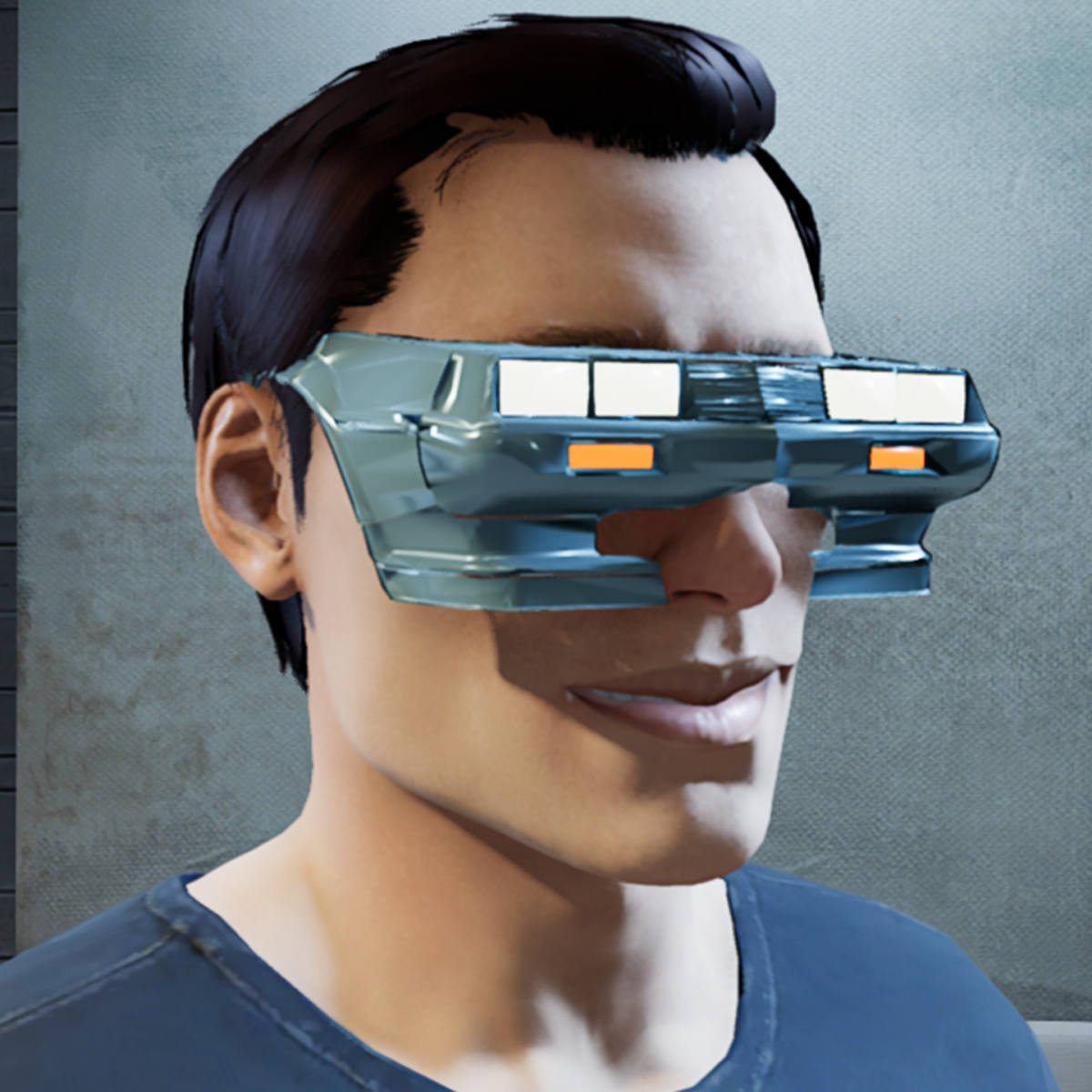 Cyberpunk Sunglasses Male Glowing Headlights