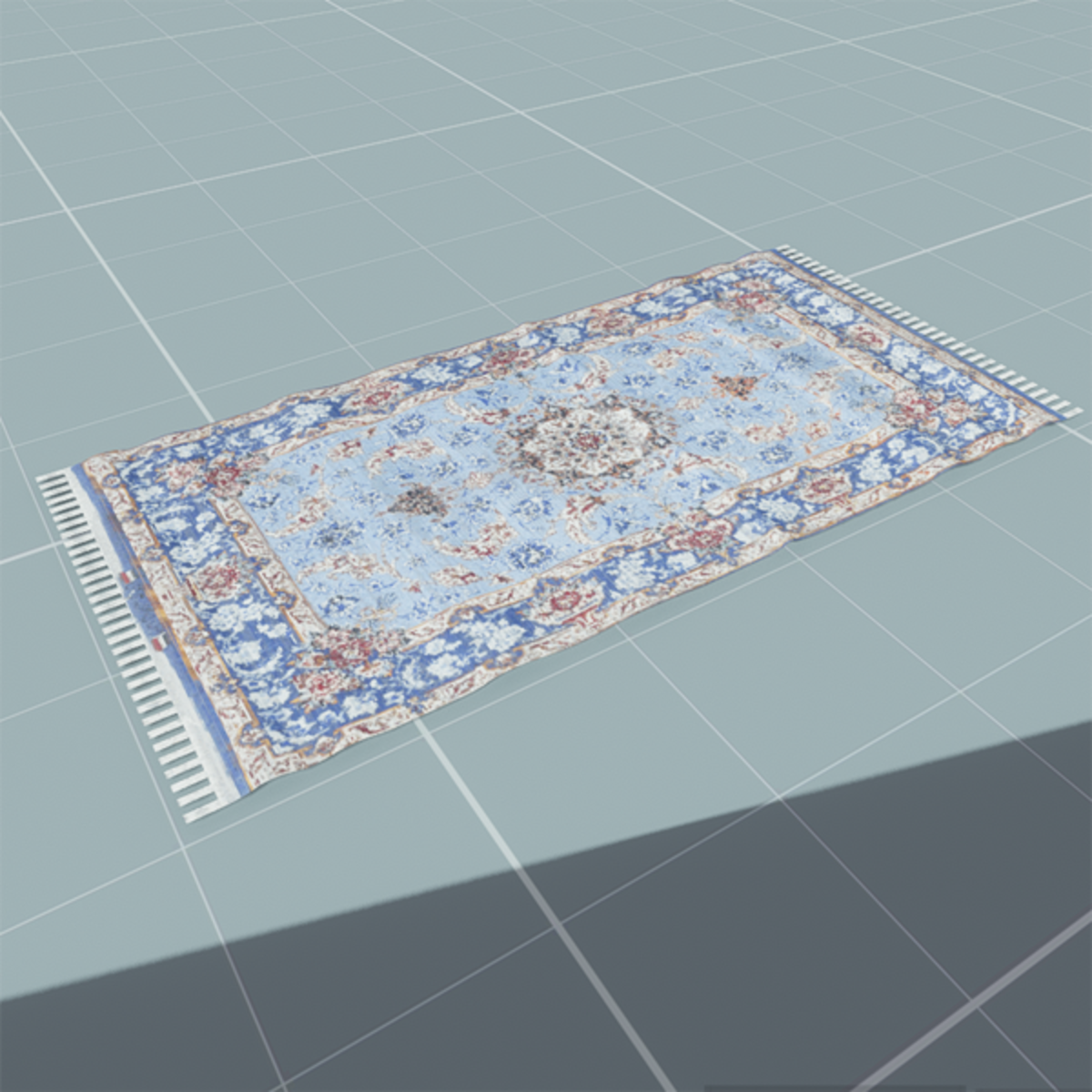 Trampled Blue Persian carpet