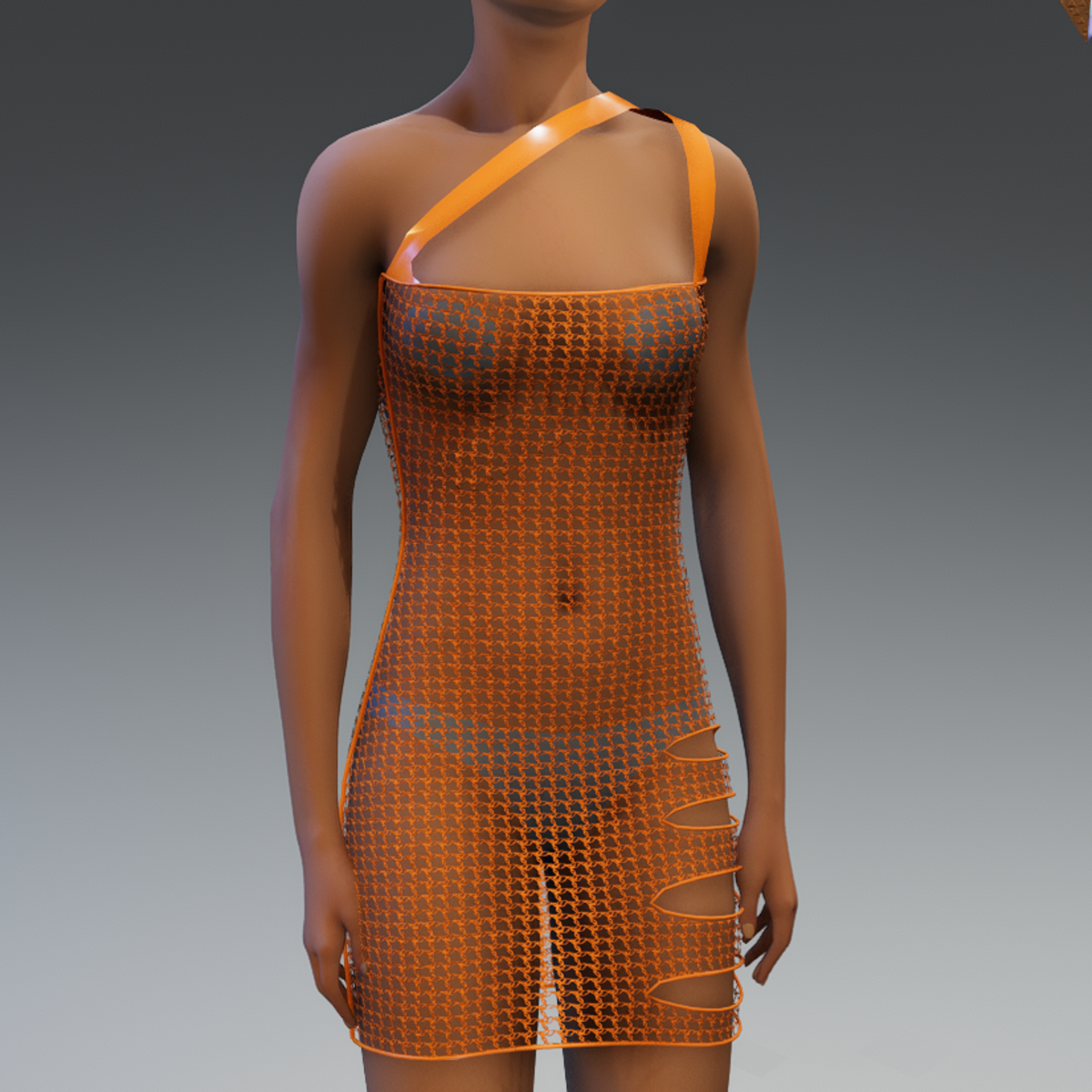 Orange Lace Dress