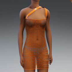 Orange Lace Dress