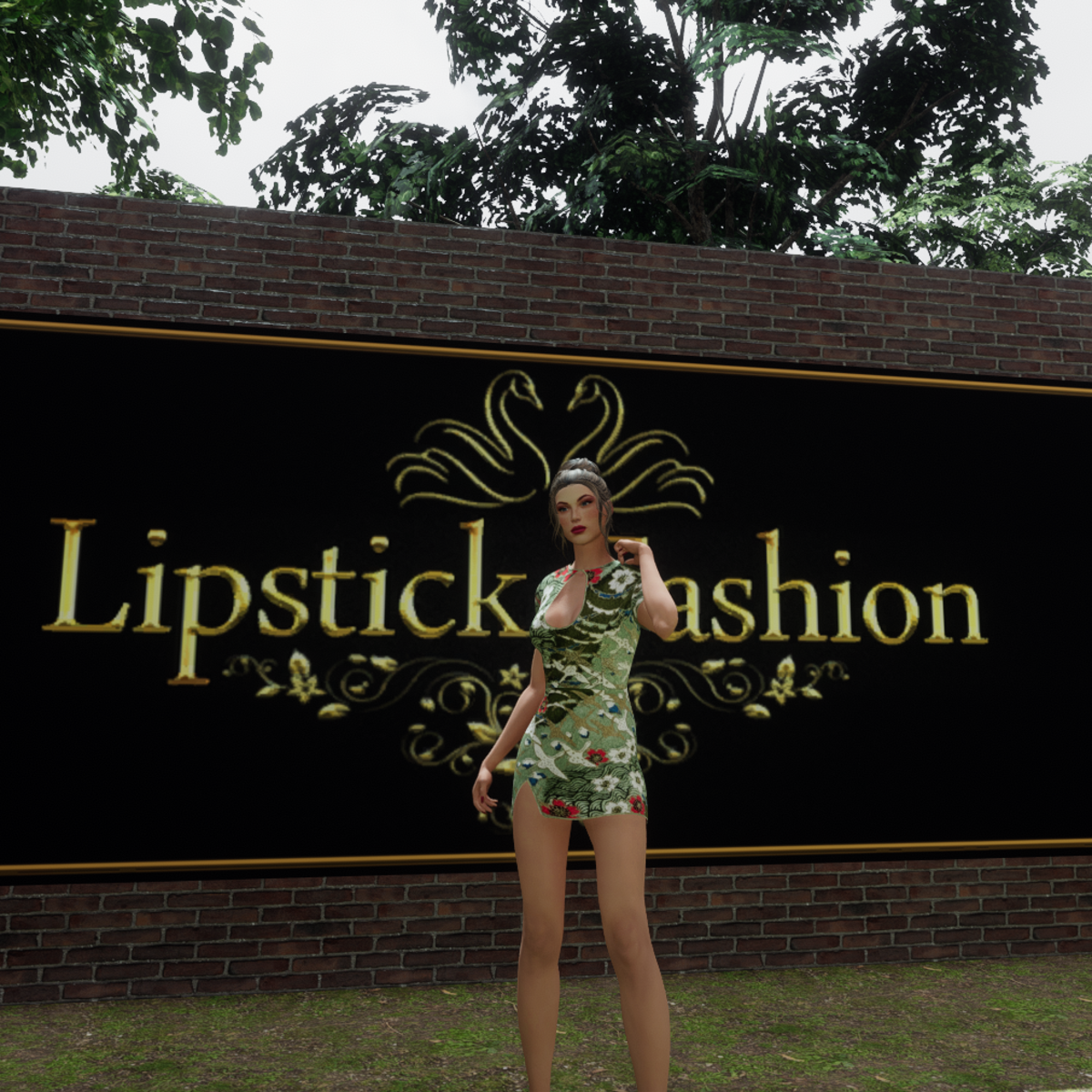 L.F. Mikado Dress - Green