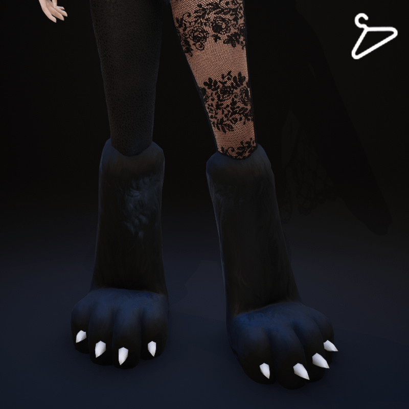 Cat Paw Boots - Black