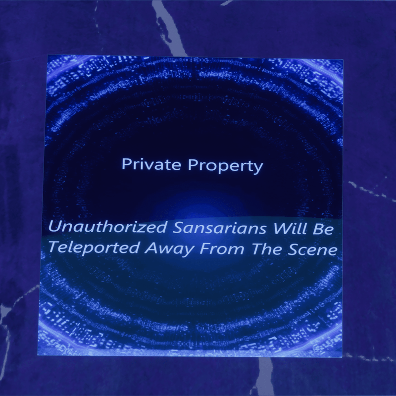 One Sided Private Property Wall Sign