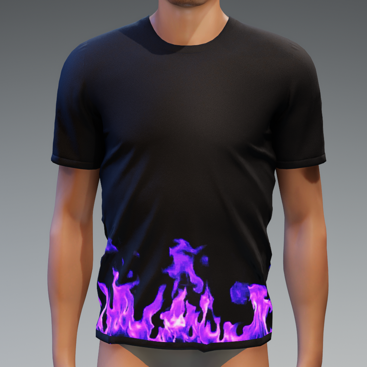 Tshirt with Glowing Animated Fire (Unixes)