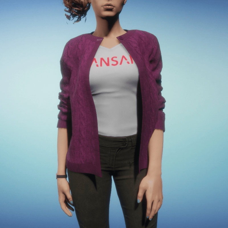 One Button Cardigan - Pink