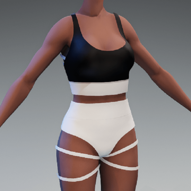 TnT_pole dance outfit white