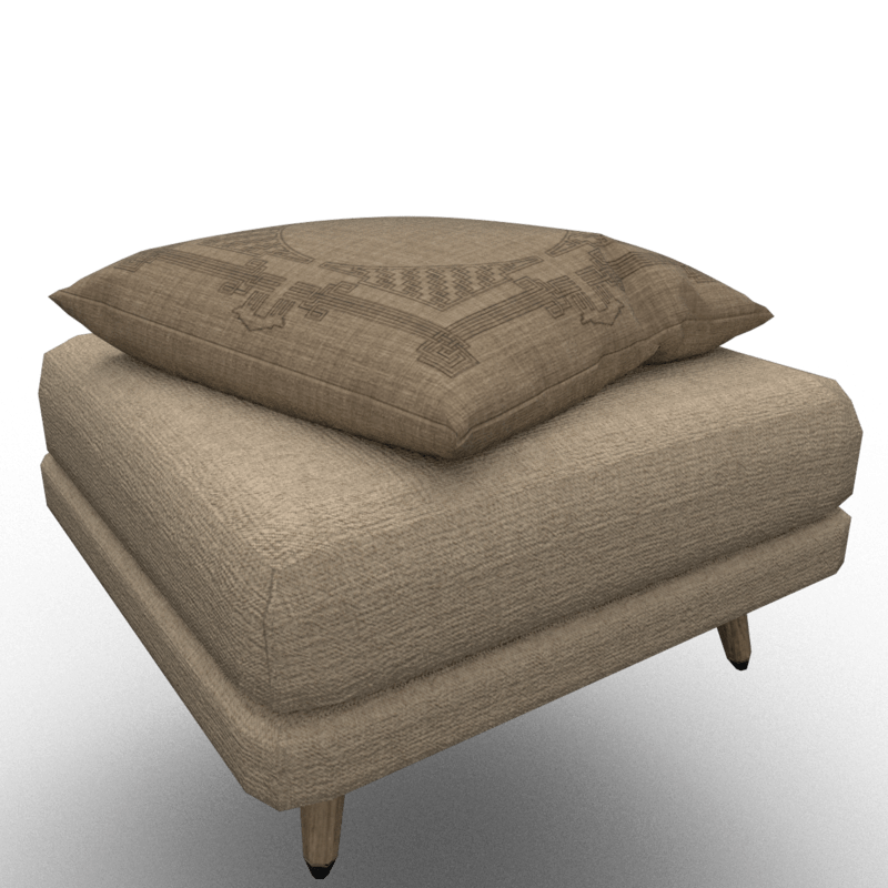 Modular Sofa-114 Harvest Edition-Ottoman with Pillow-V2