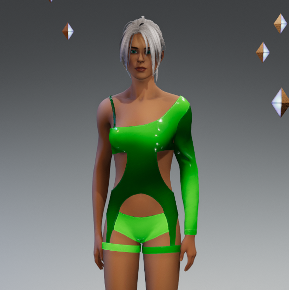 Costume futuristic club style - GREEN