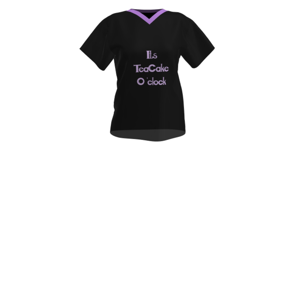 Ladies teacake purple o'clock -T-shirt