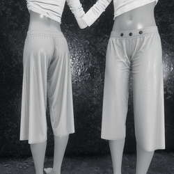 Culottes Leather light gray