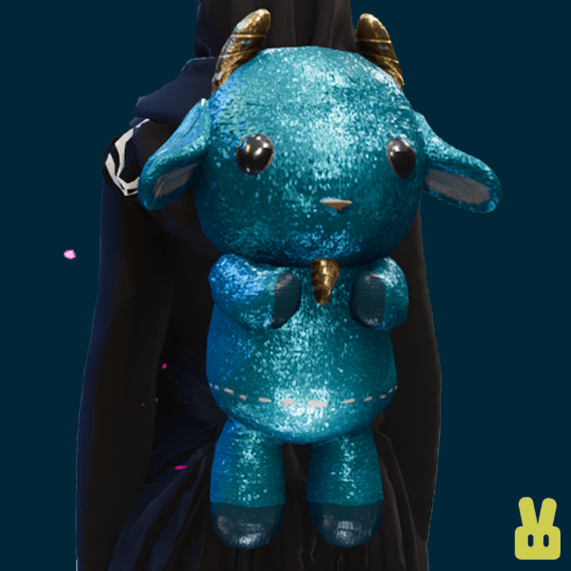 goat blue - blue glitter