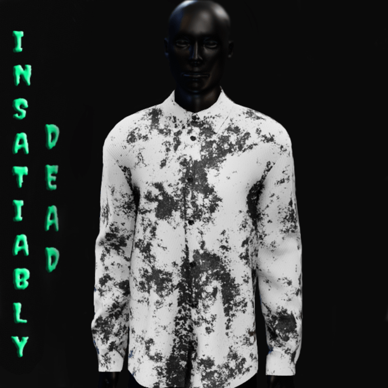 Grunge Long Buttoned Shirt Gray