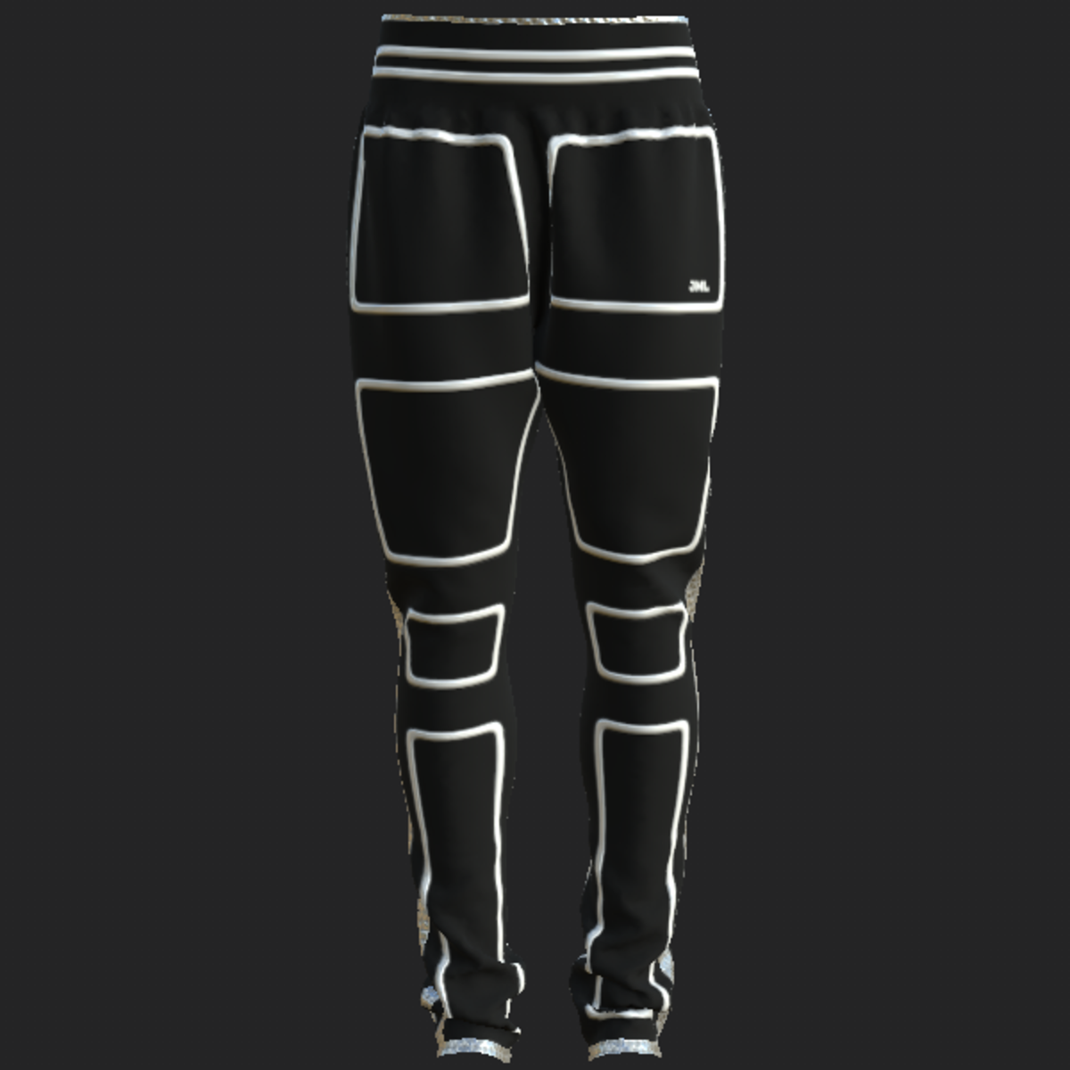 NEO SPORTS PANTS_ BLACK WHITE