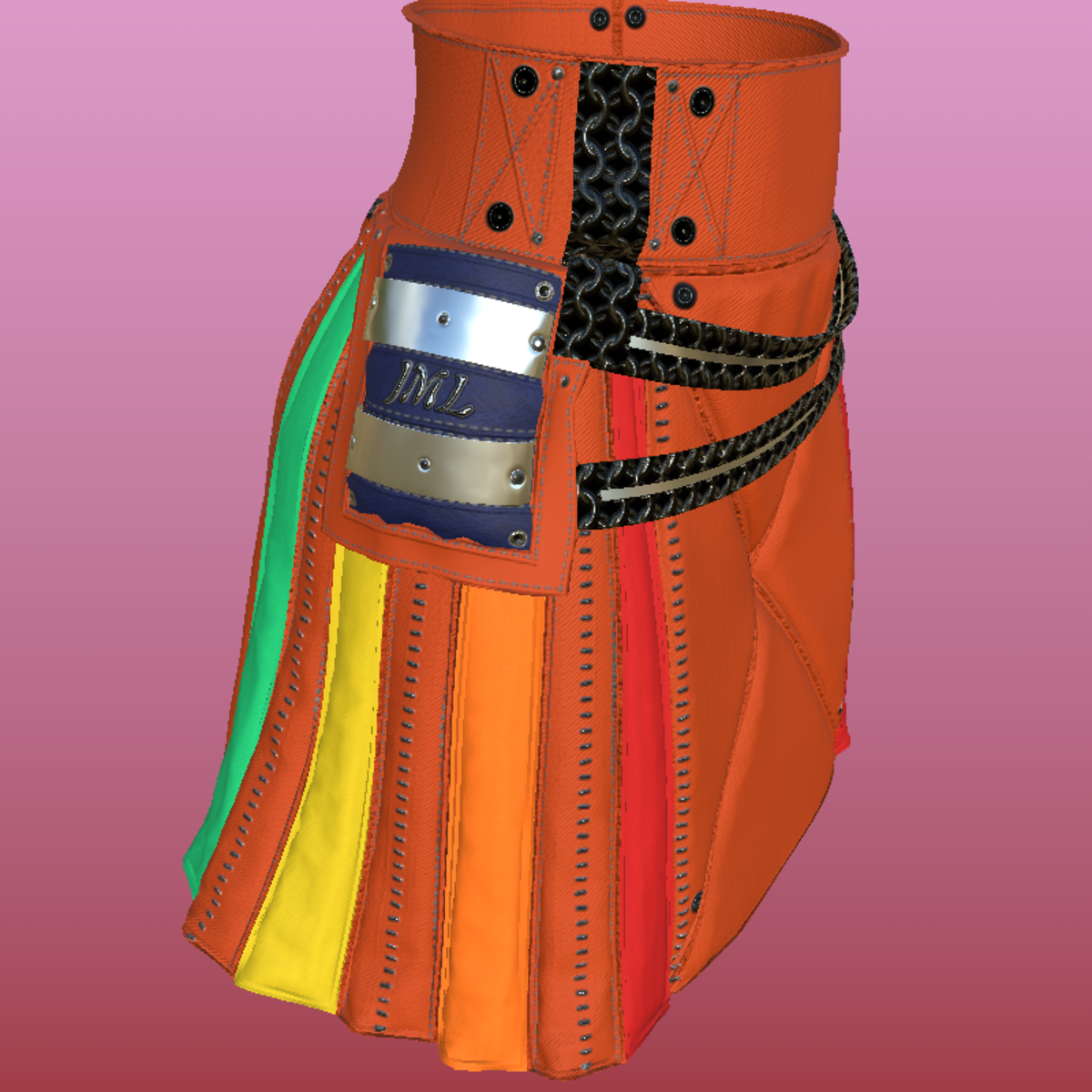 NIKOLA_ FASHION_ SKIRT_ ORANGE_