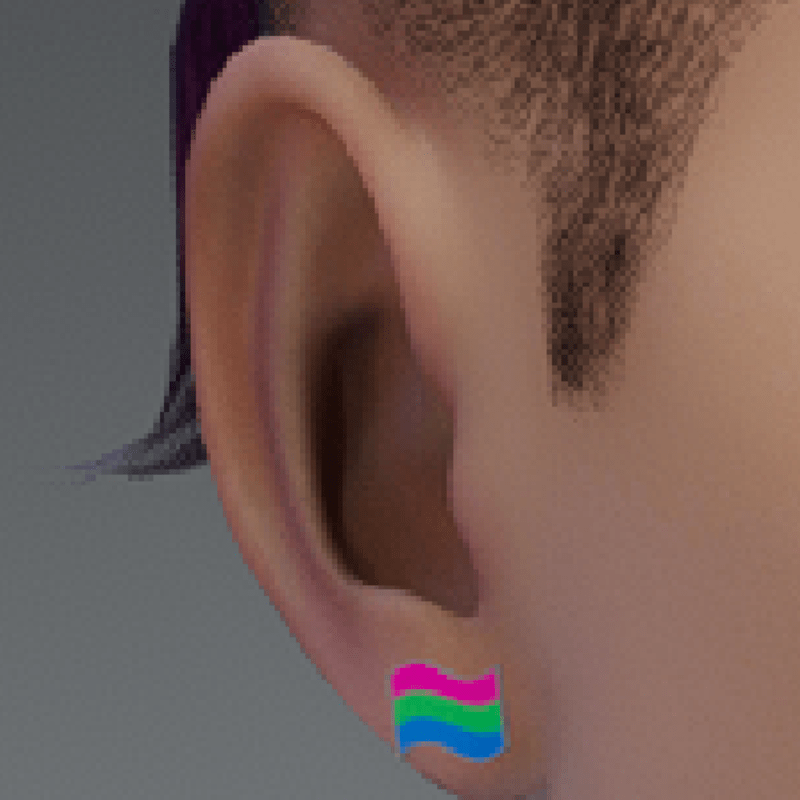 pride earrings polysexual