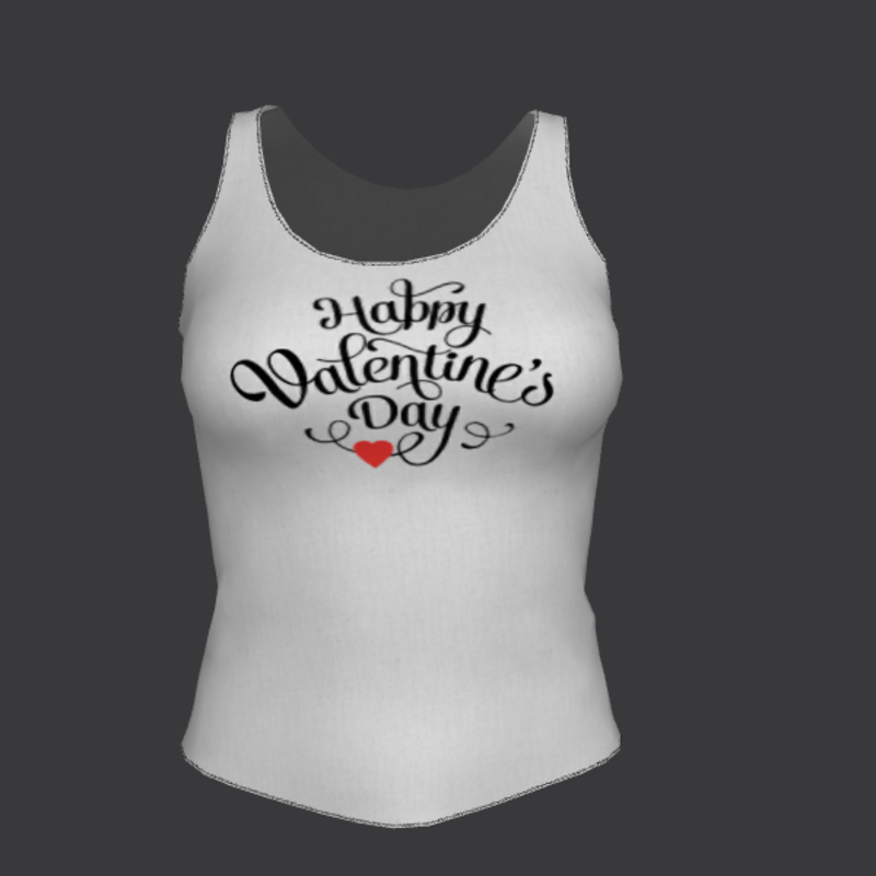 TKA-Happy valentine's day tank top white