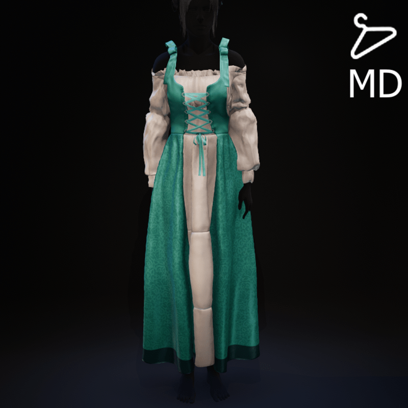 Teal - Medieval Dress