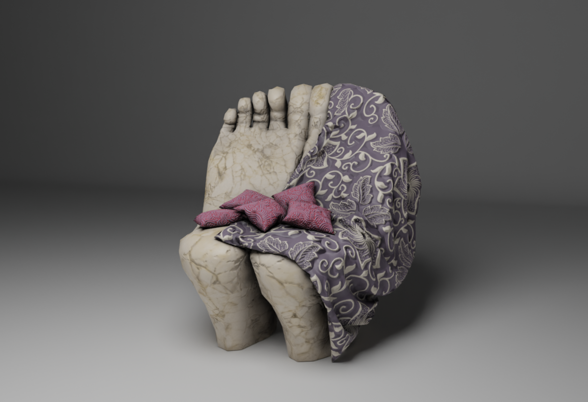 Feet sculputure sofa