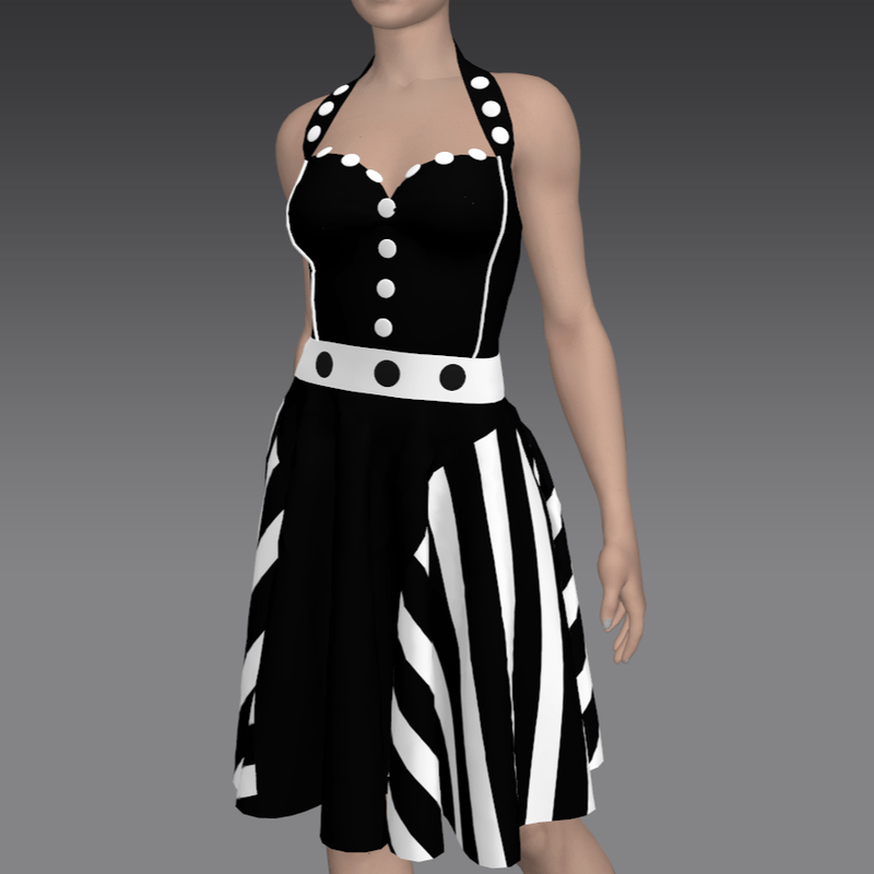 Elegant Striped Dress