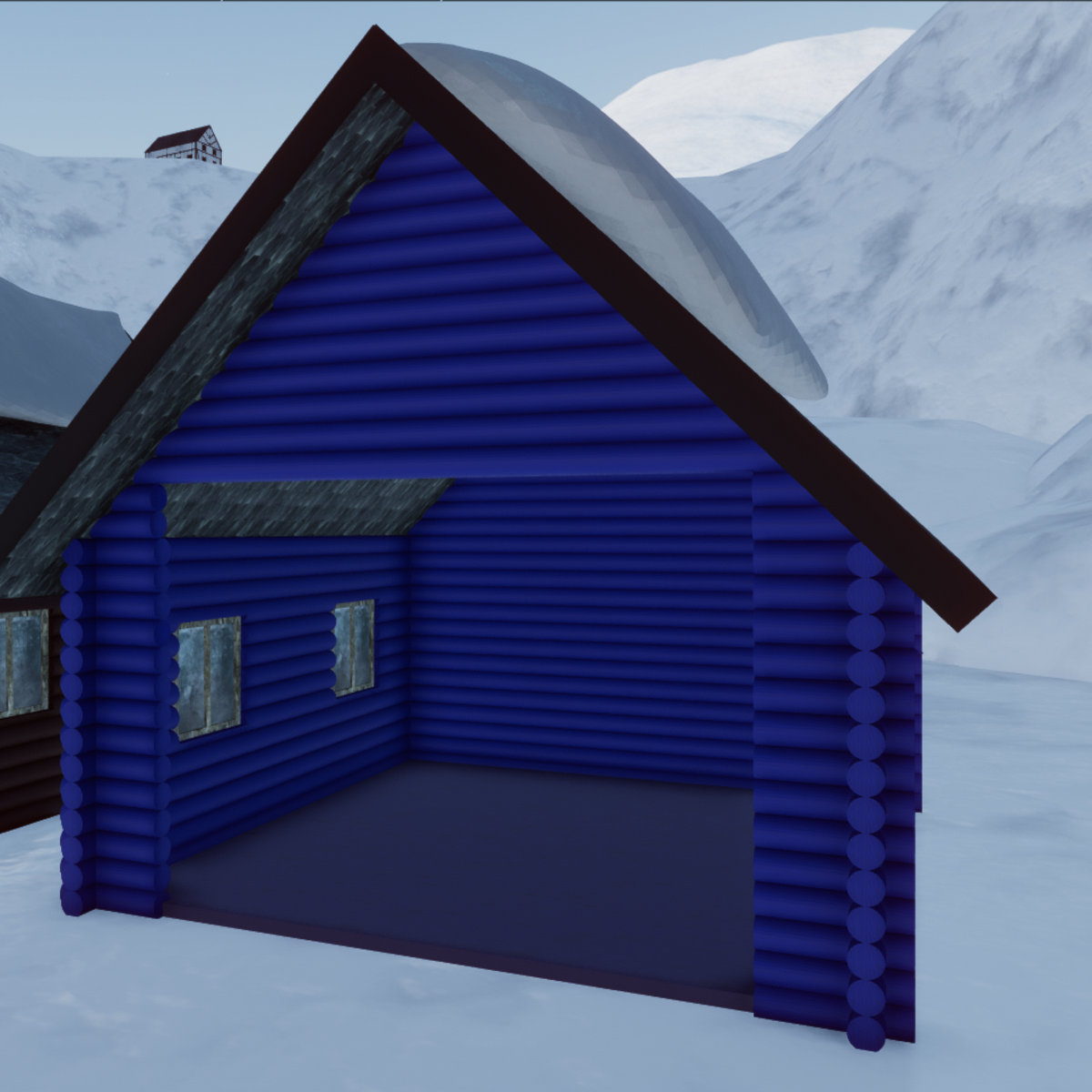 Christmas house Blue